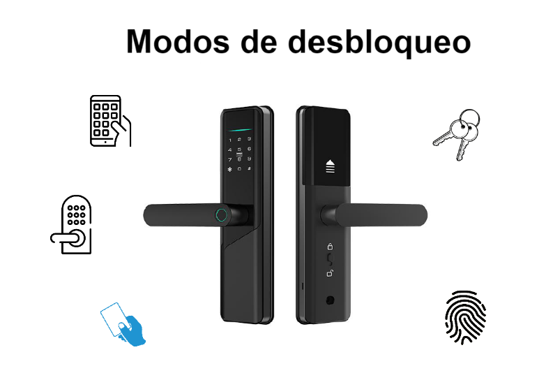 Cerradura Inteligente Digital Huella, Clave, Tarjeta, App
